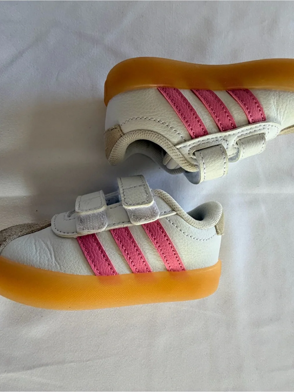 ADIDAS VL Court 3.0 Toddler Sneakers- Size 5 Kids - Bliss Pink/White - Like New